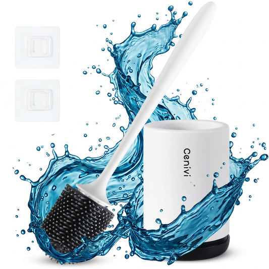 Silicone Toilet Brush Set | No-Drip, Deep-Clean Design