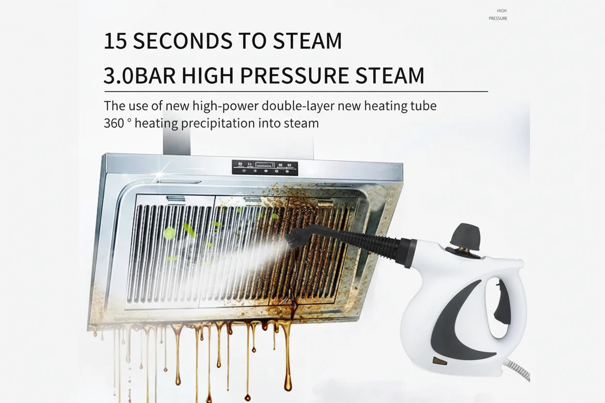 1050W High-Temperature Steam Cleaner | Deep Clean Kitchens, AC Units & More