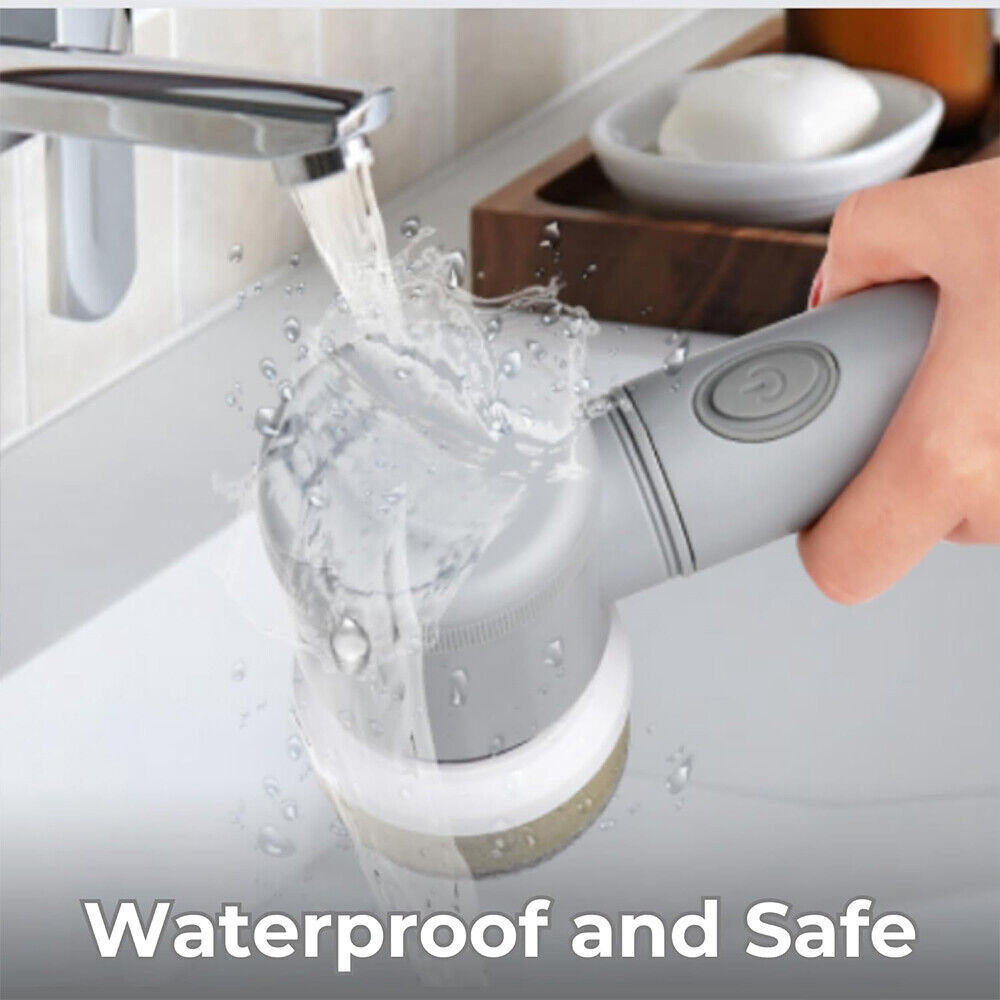 Versa Essentials Electric Spin Scrubber | Cordless Cleaning Brush with 7 Brush Heads