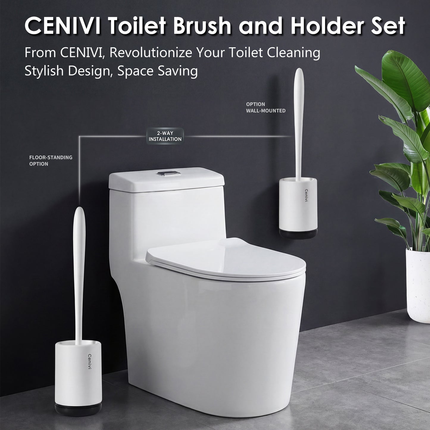 Silicone Toilet Brush Set | No-Drip, Deep-Clean Design