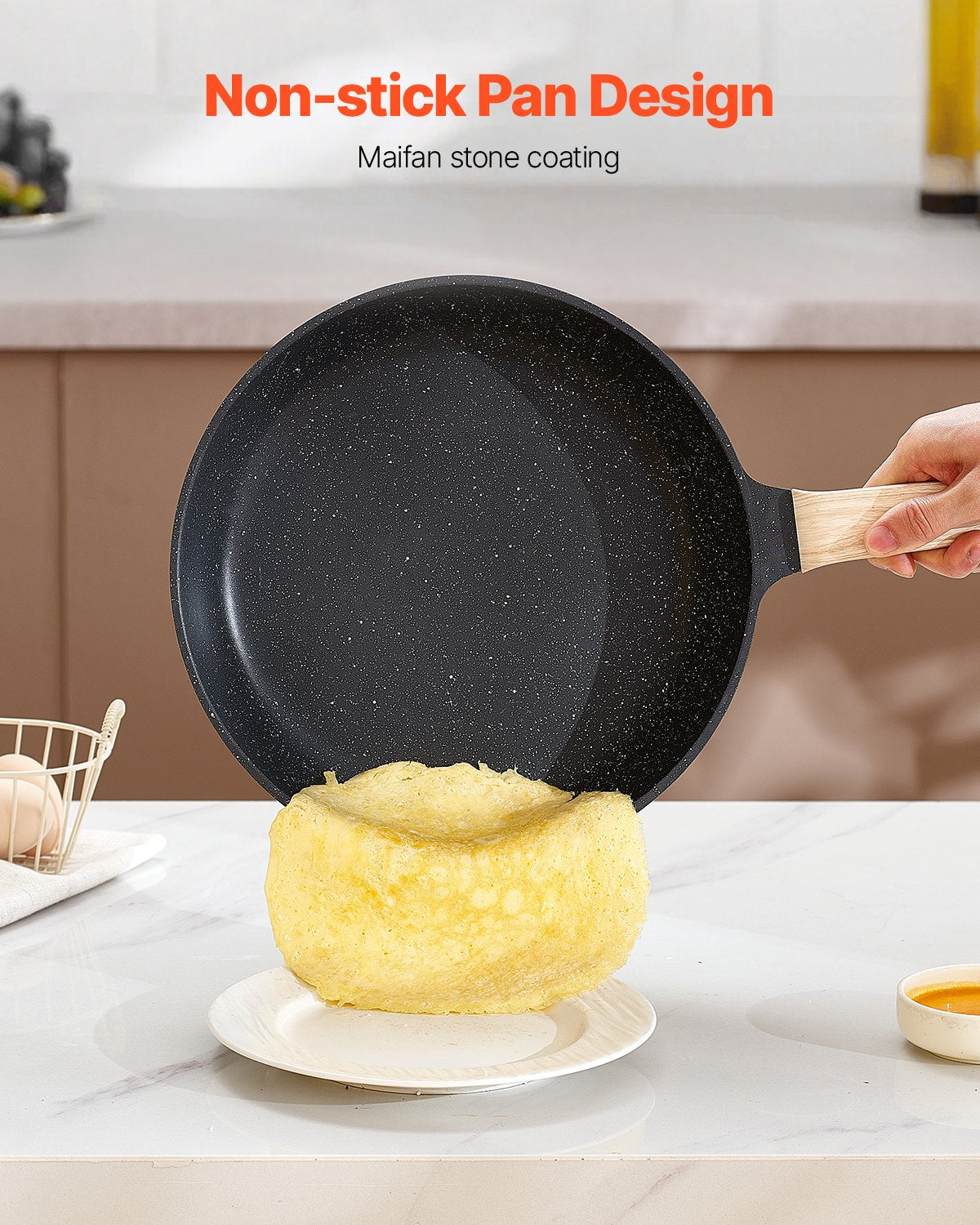 17 Piece Pots And Pans Set Granite Nonstick Kitchen Cookware Black