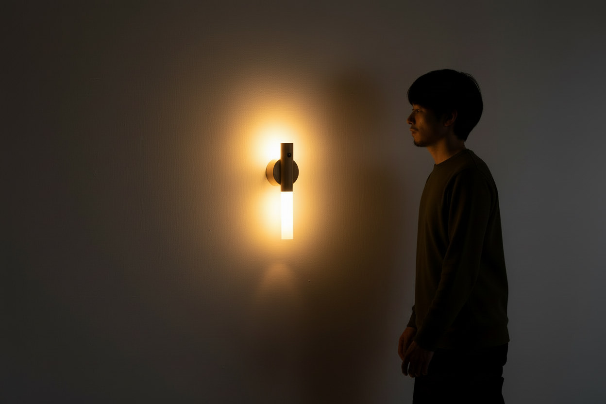 Motion Sensor Light - USB Rechargeable LED Wall Light with Magnetic Mount